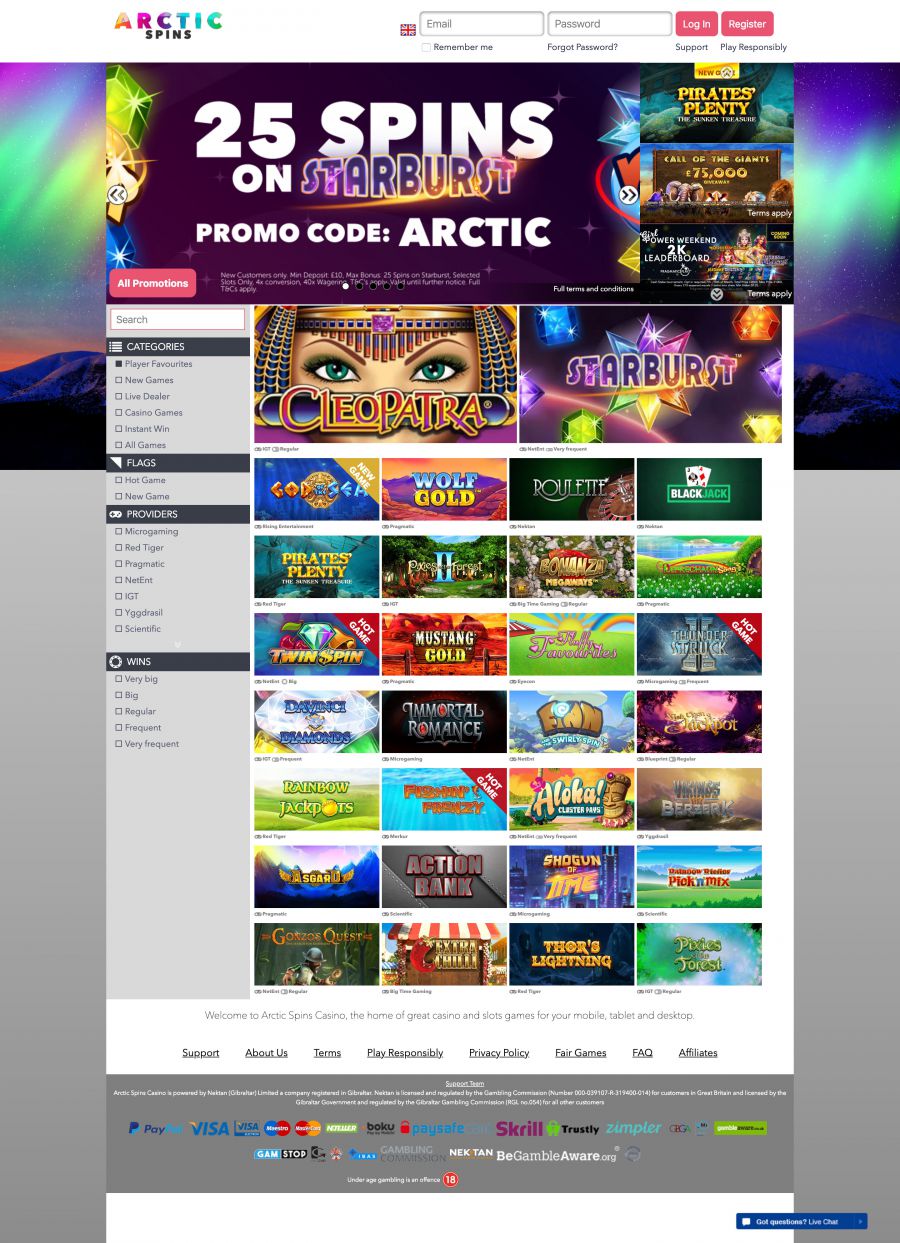 Arctic Spins Casino  screenshot