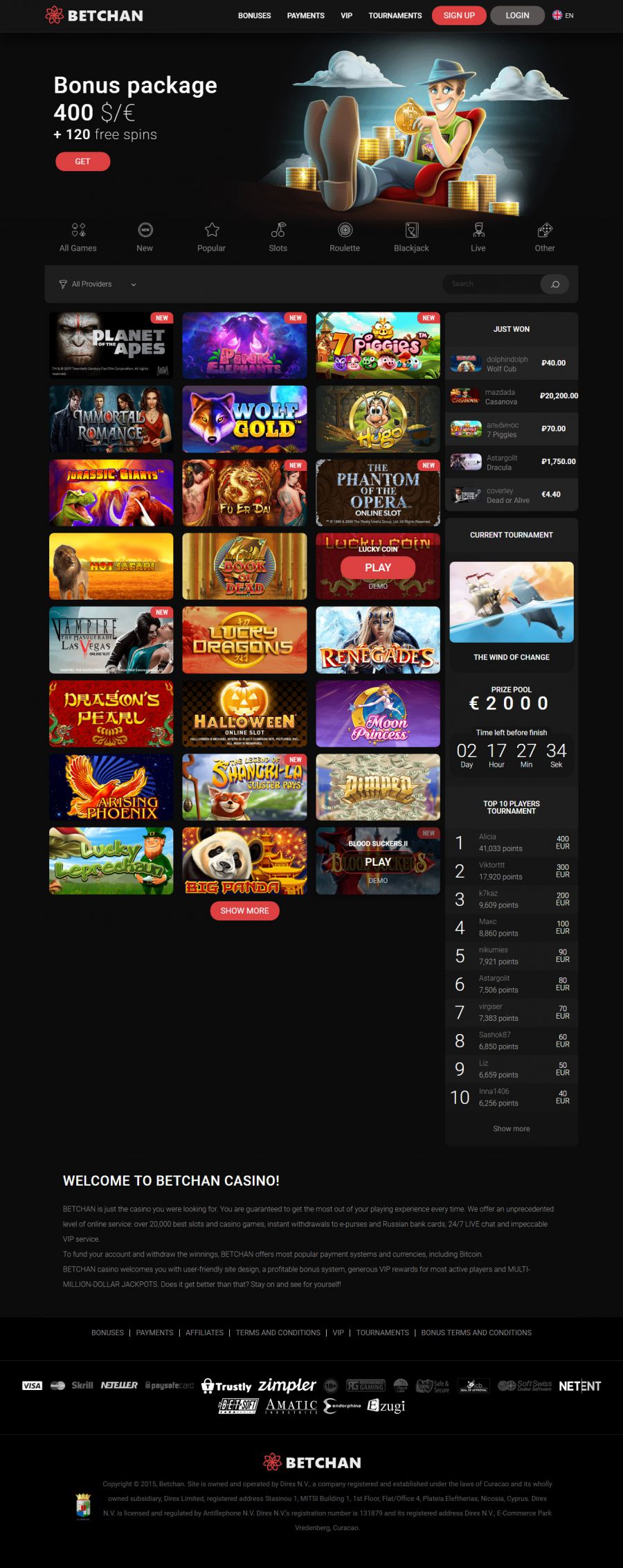 Betchan Casino  screenshot