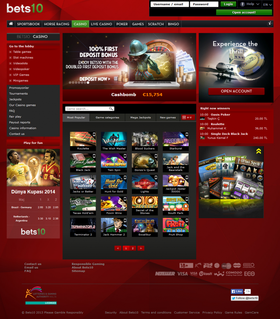 Bets10 Casino  screenshot