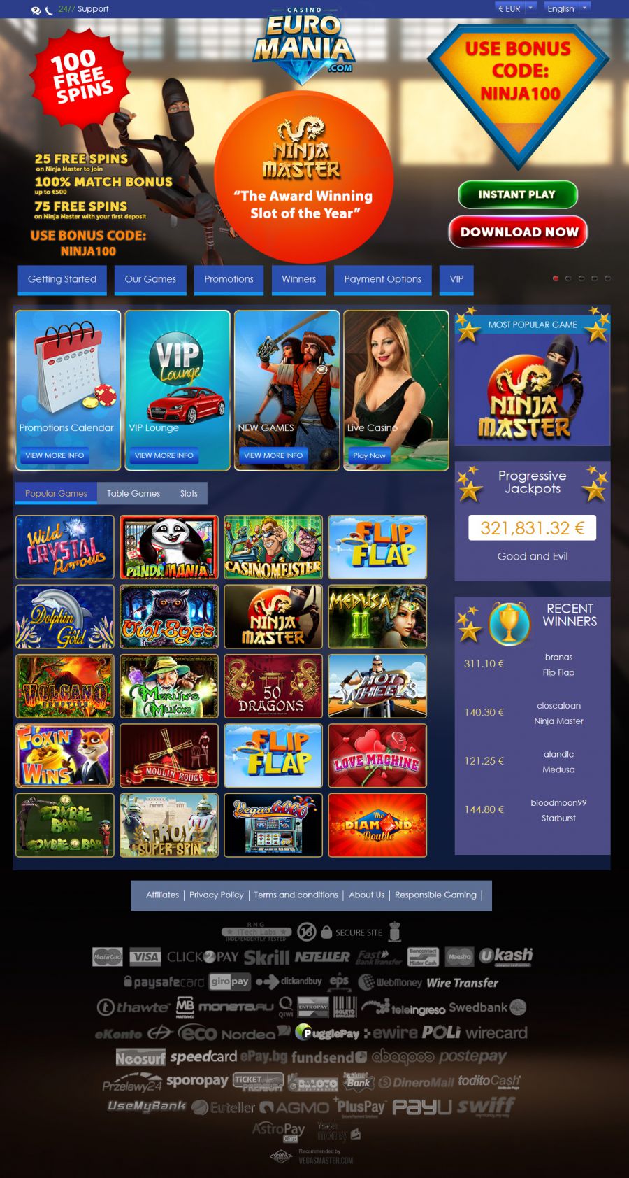 Euro Mania Casino  screenshot
