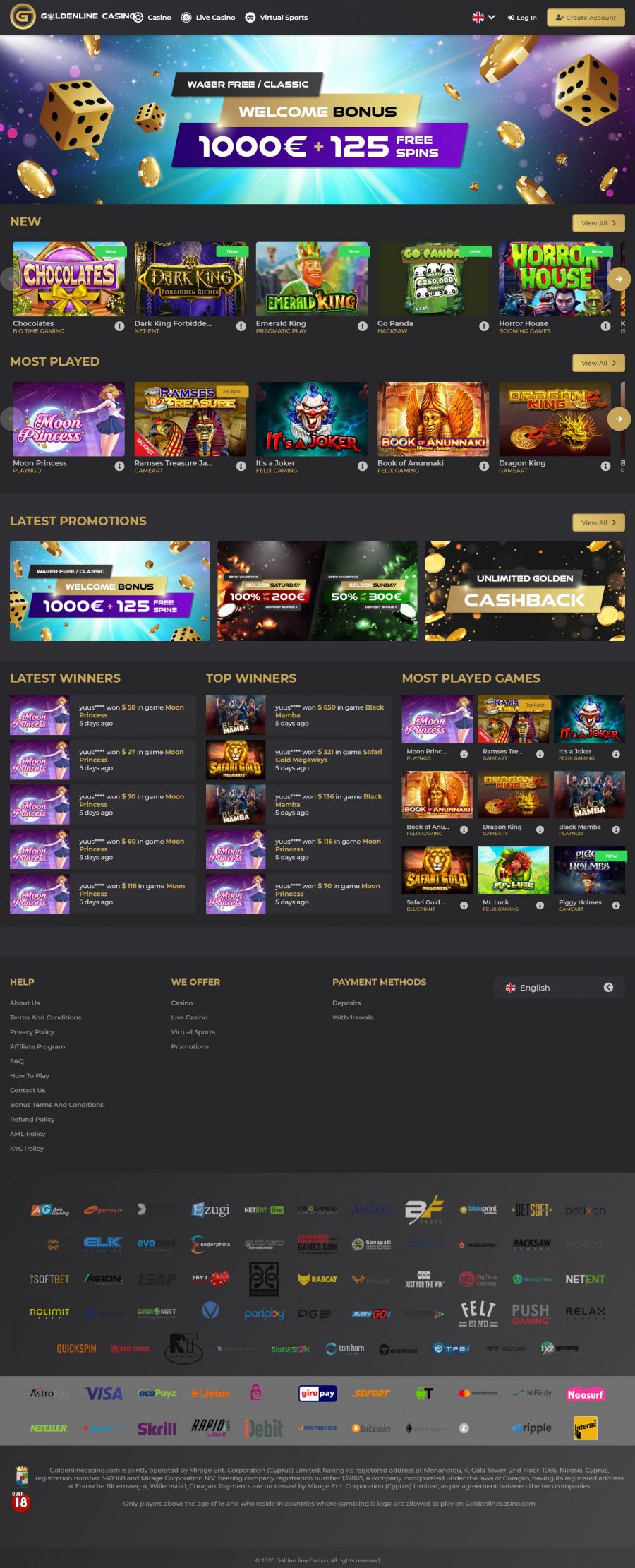 Goldenline Casino  screenshot