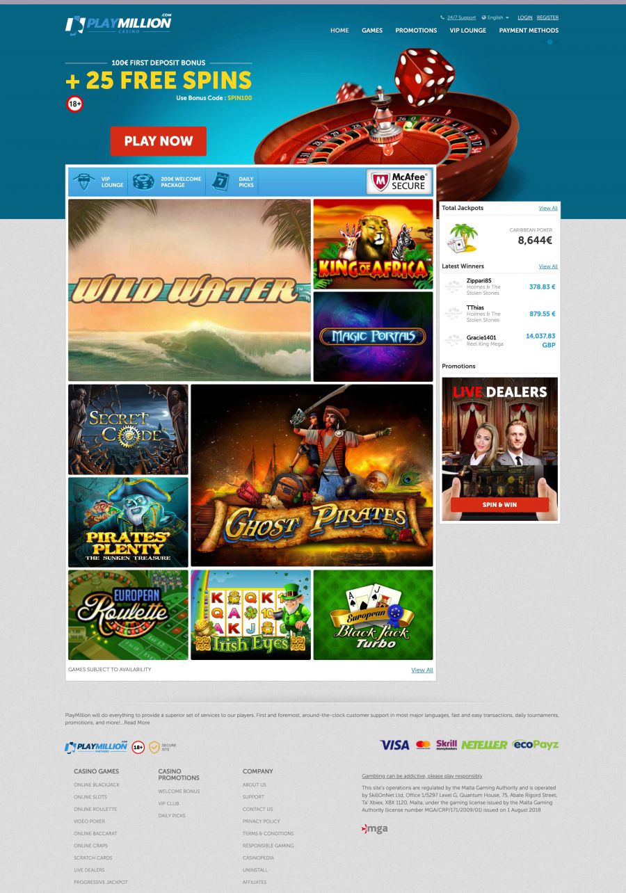 PlayMillion Casino  screenshot