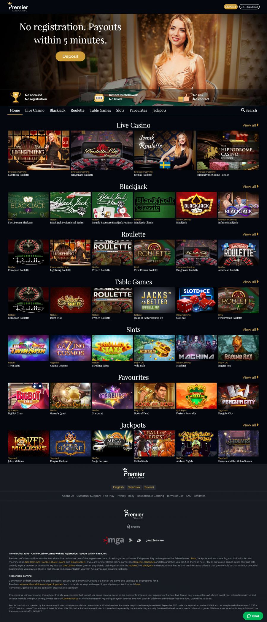 Premier Live Casino  screenshot