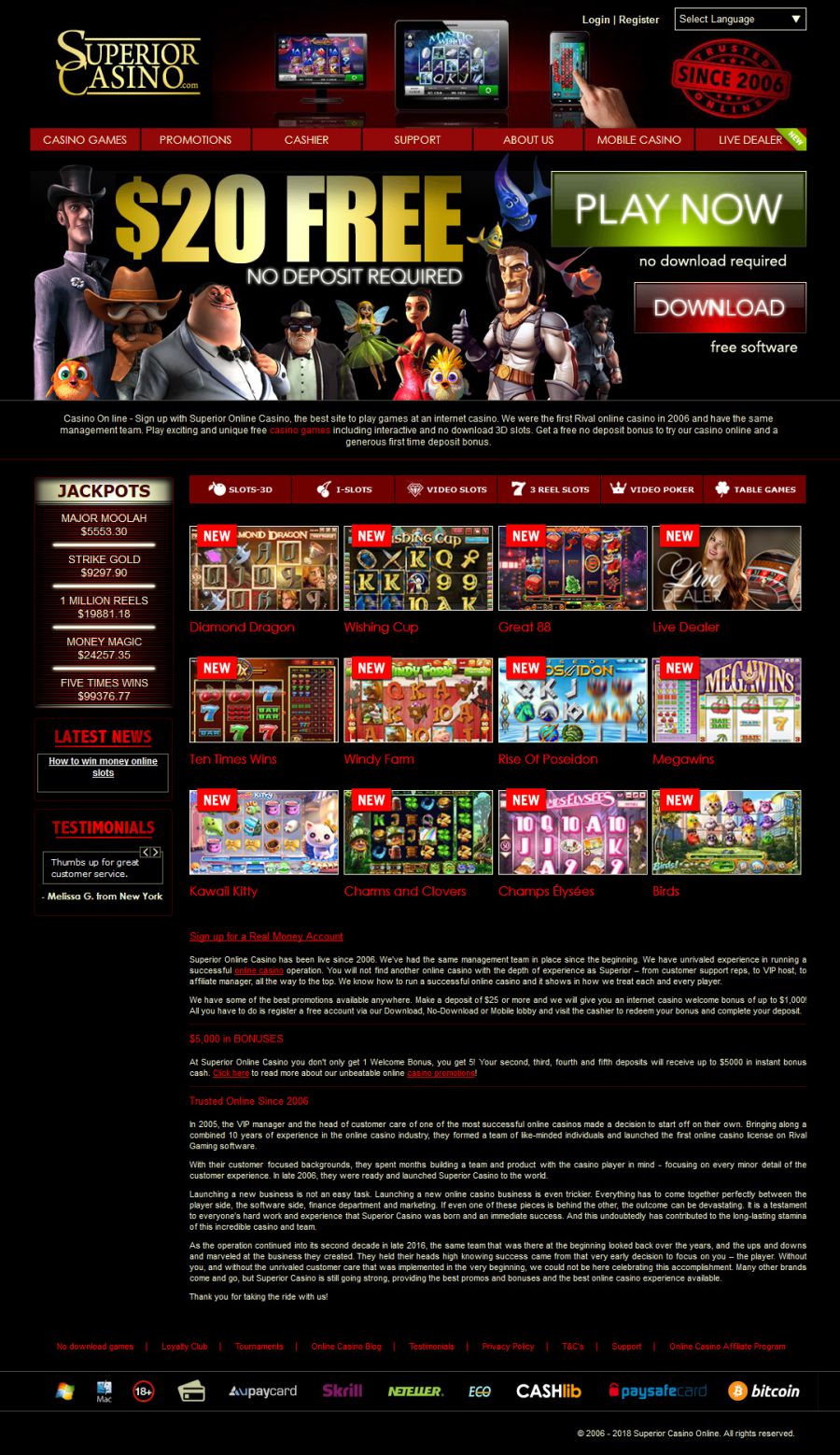 Superior Casino  screenshot