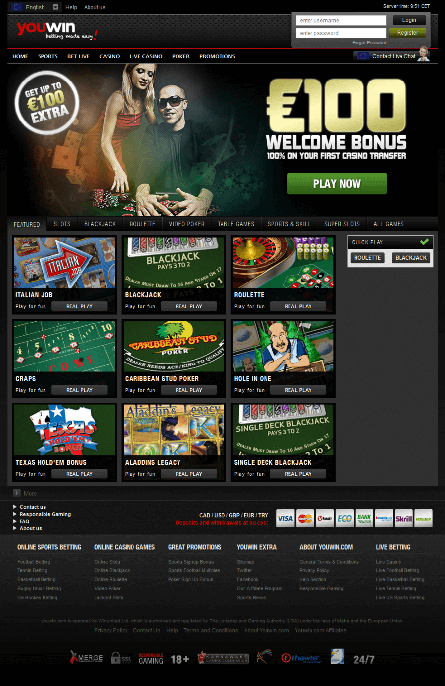 Youwin Casino  screenshot