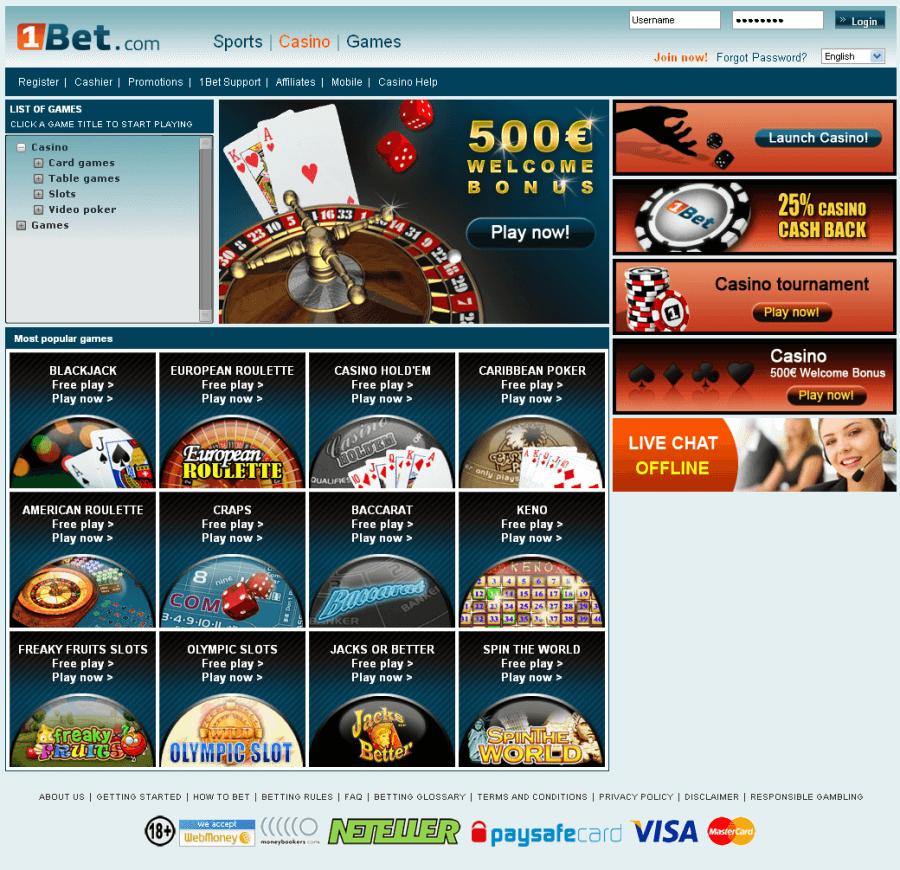 1Bet Casino  screenshot