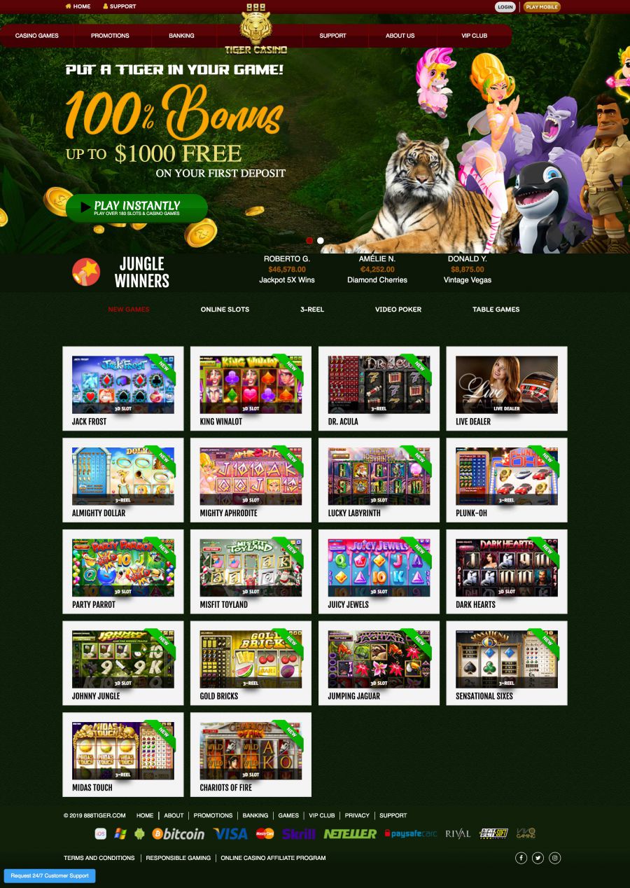 888 Tiger Casino  screenshot