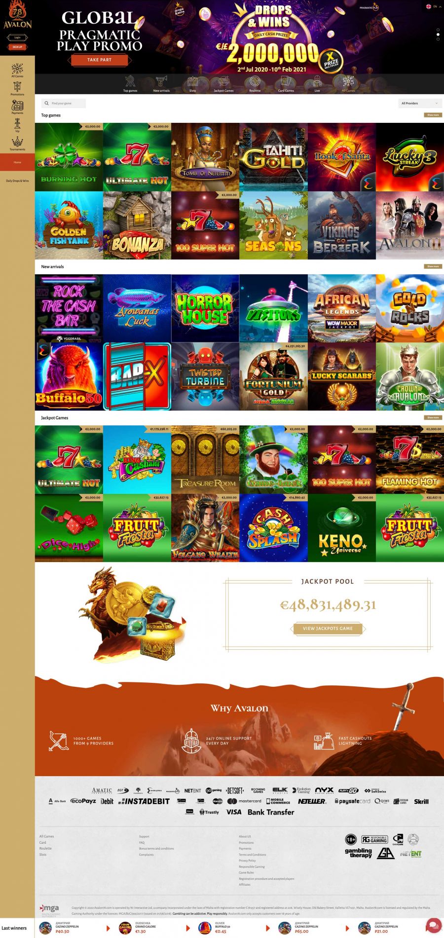 Avalon78 Casino  screenshot