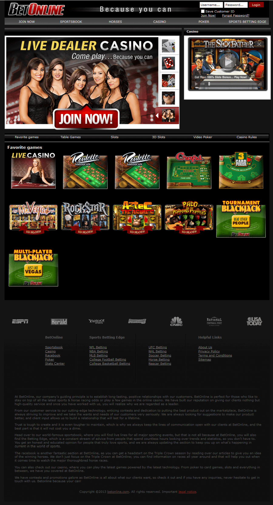 BetOnline Casino  screenshot