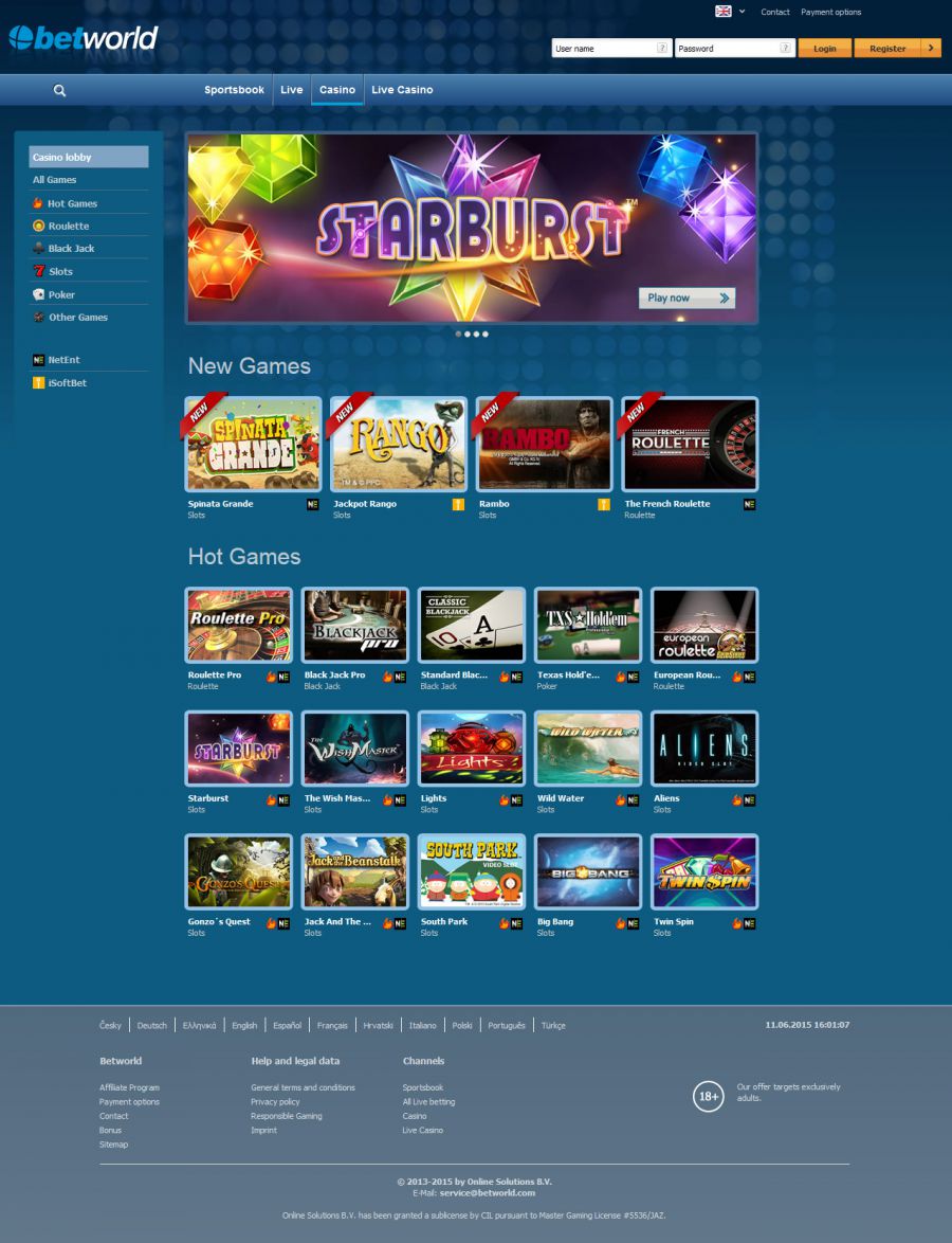 Betworld Casino  screenshot