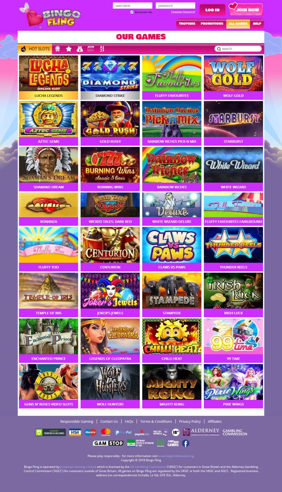 Bingo Fling Casino  screenshot