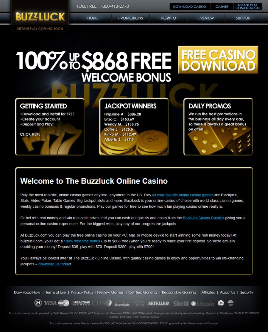 Buzzluck Casino  screenshot
