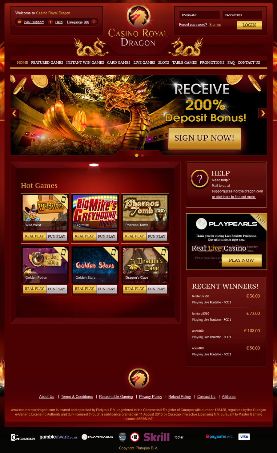 Casino Royal Dragon  screenshot