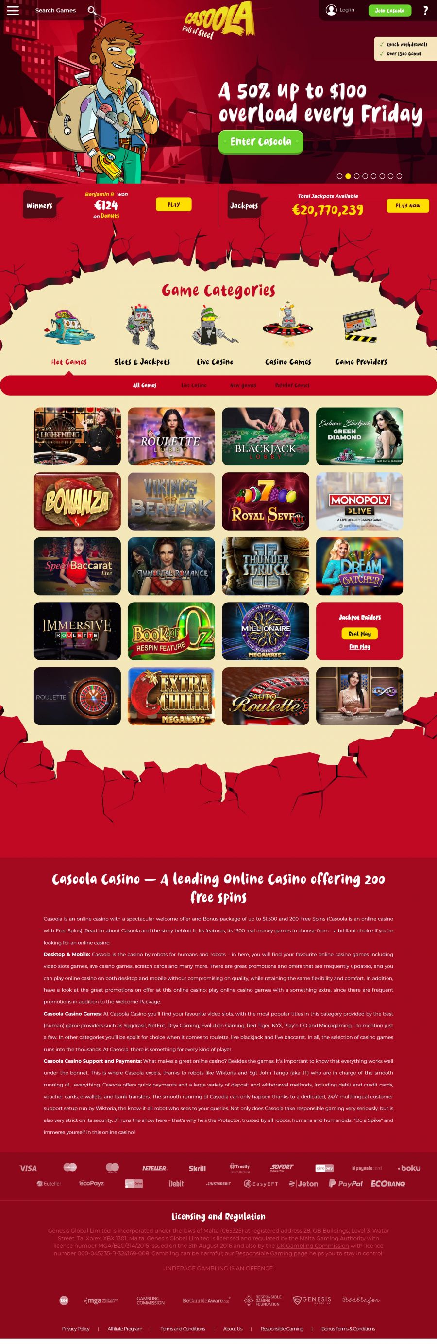 Casoola Casino  screenshot