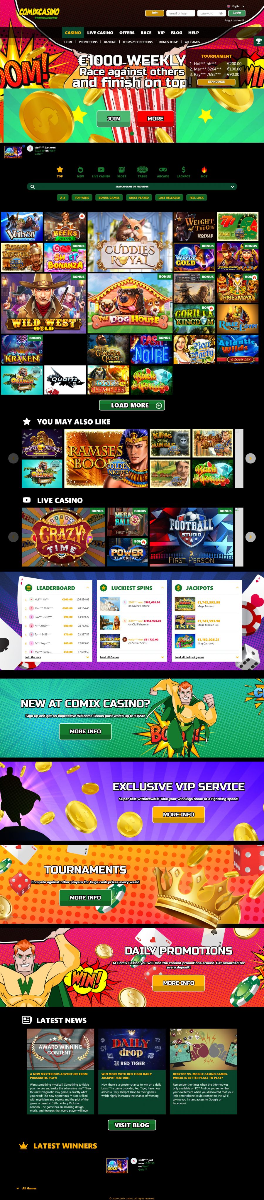 Comix Casino  screenshot
