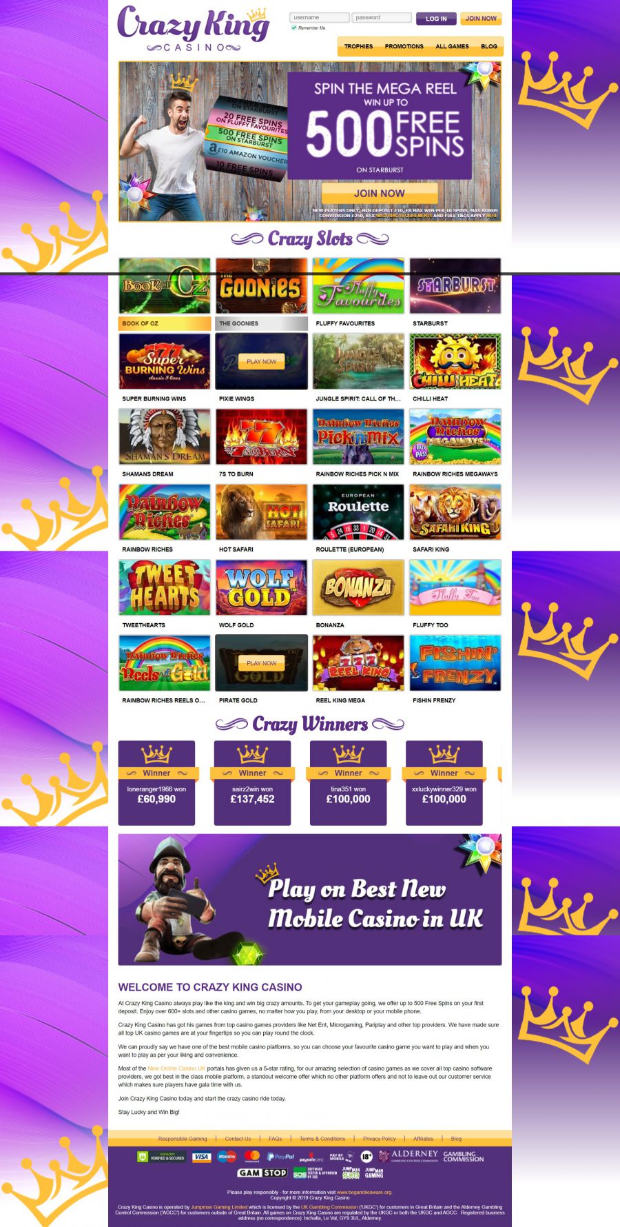 Crazy King Casino  screenshot
