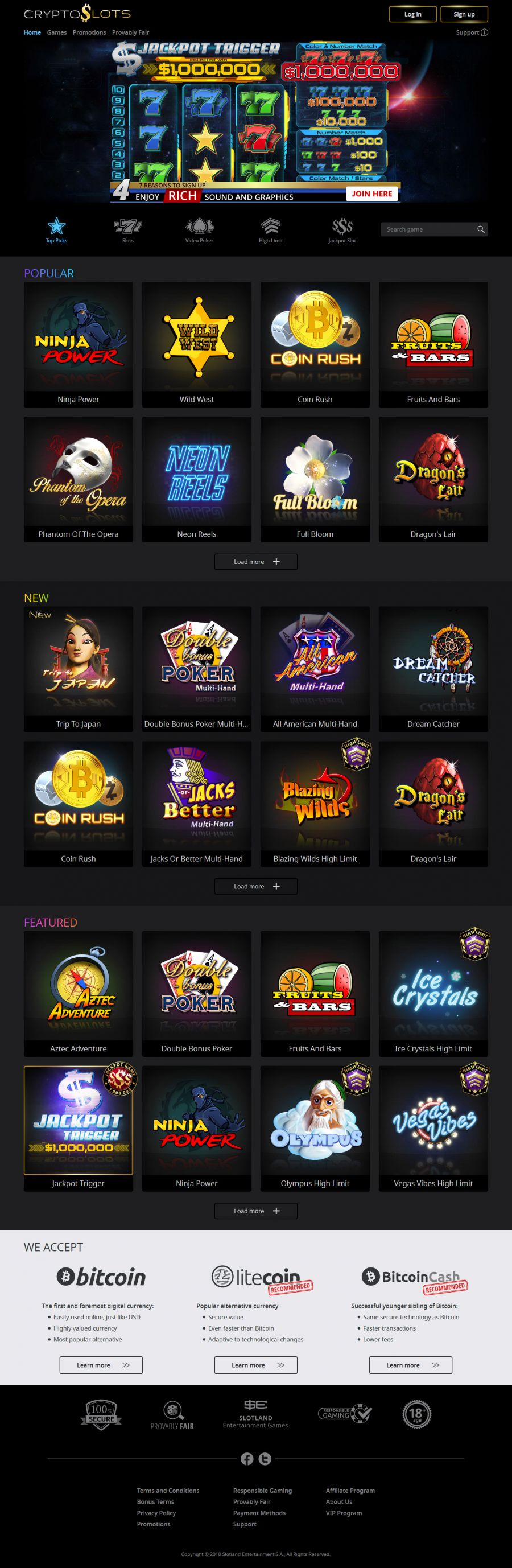 CryptoSlots Casino  screenshot