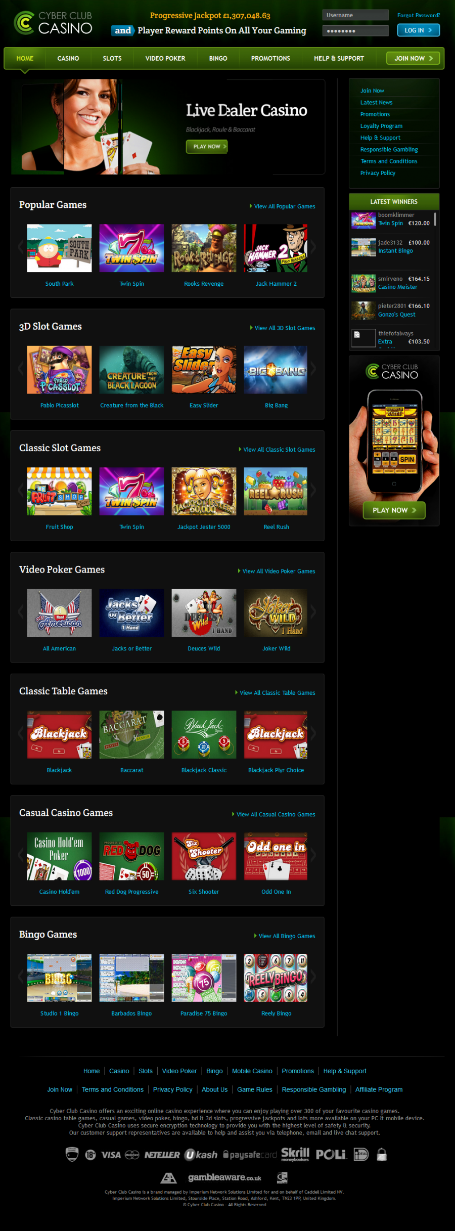Cyber Club Casino  screenshot