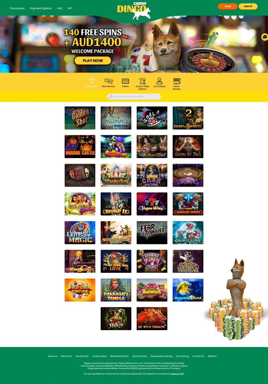 Dingo Casino  screenshot