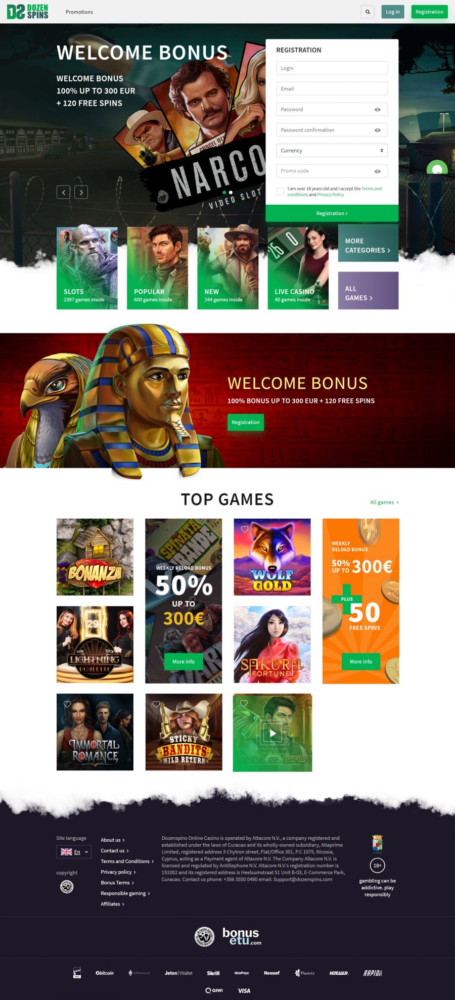 Dozen Spins Casino  screenshot