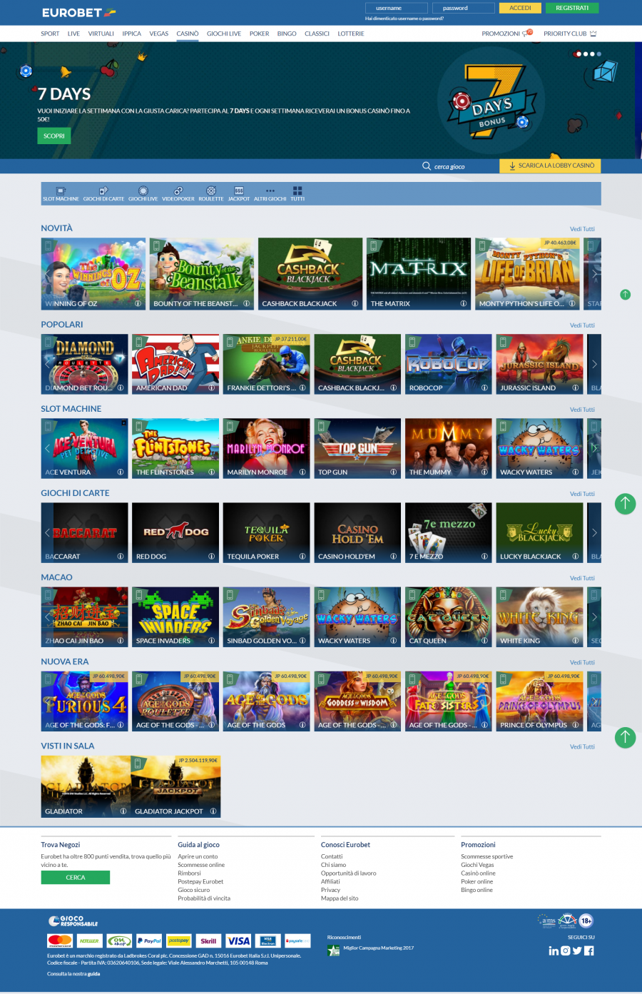 Eurobet.it Casino  screenshot