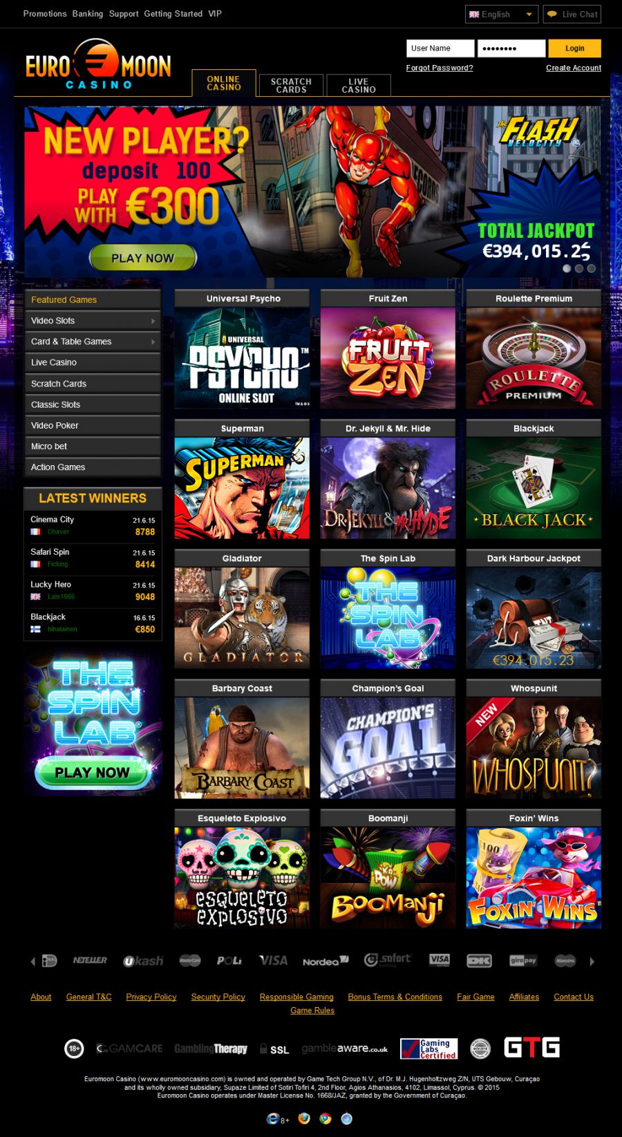 Euromoon Casino  screenshot