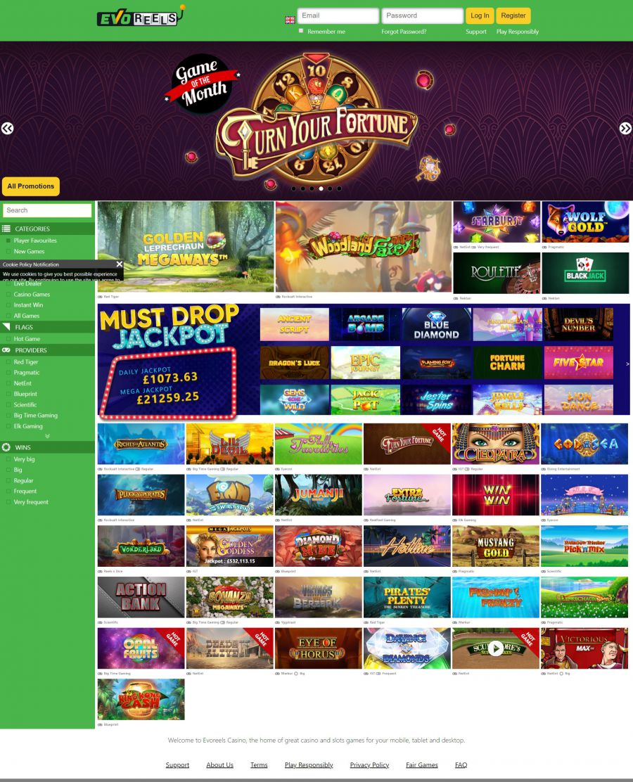 Evoreels Casino  screenshot