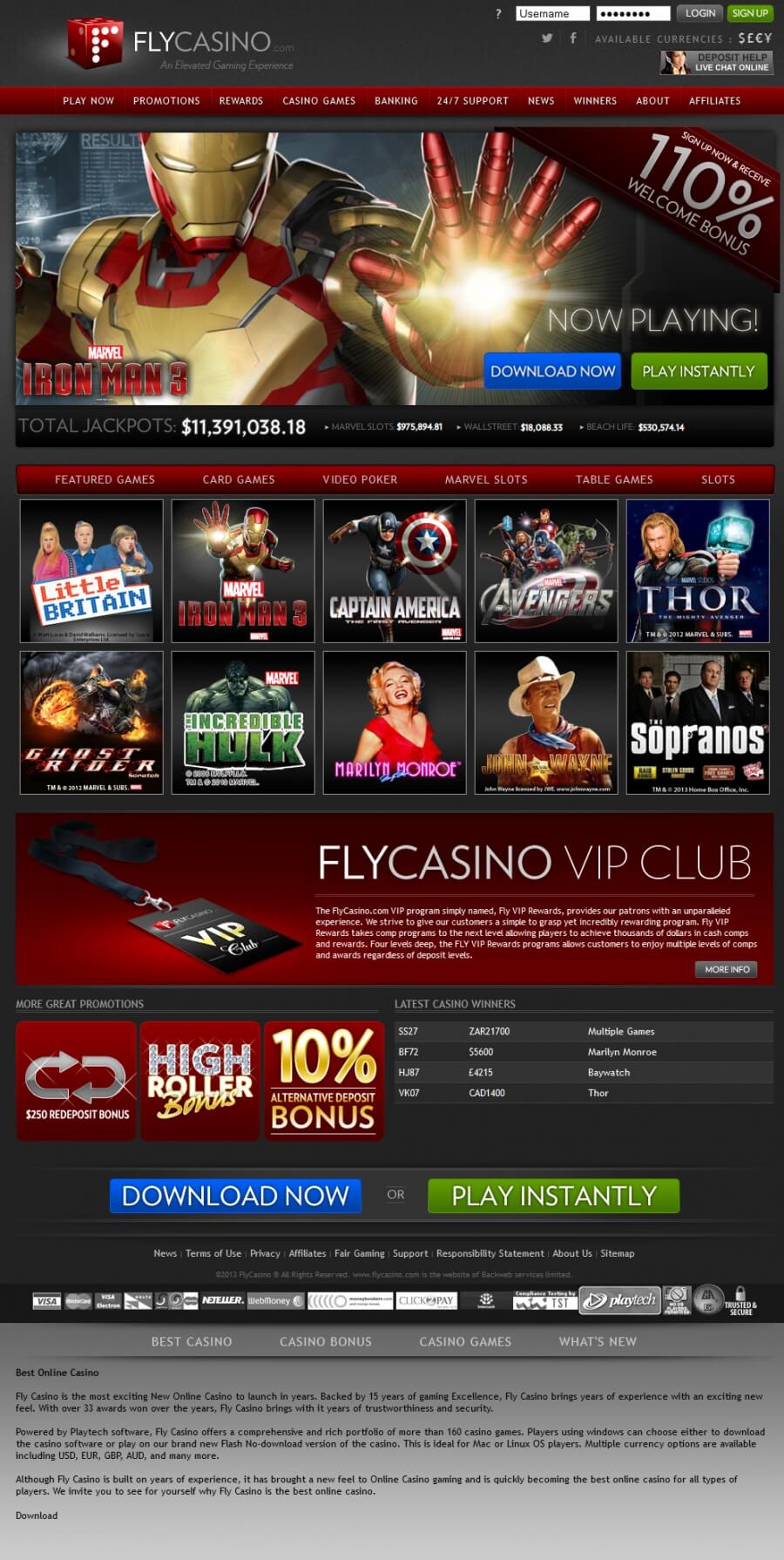Fly Casino  screenshot