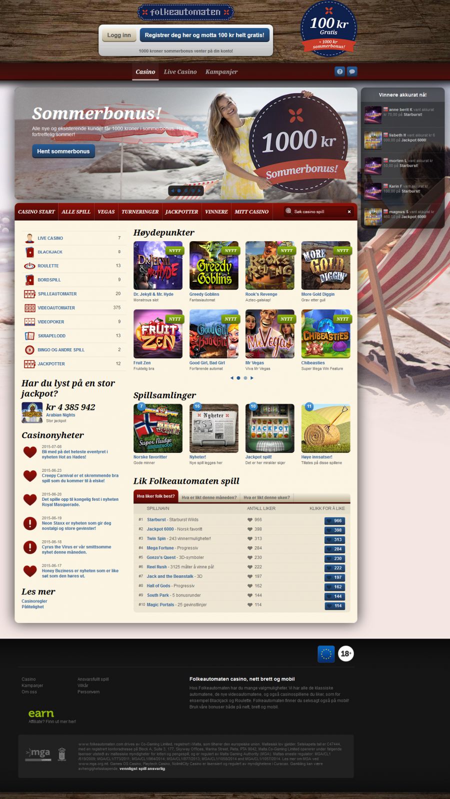 Folkeautomaten Casino  screenshot