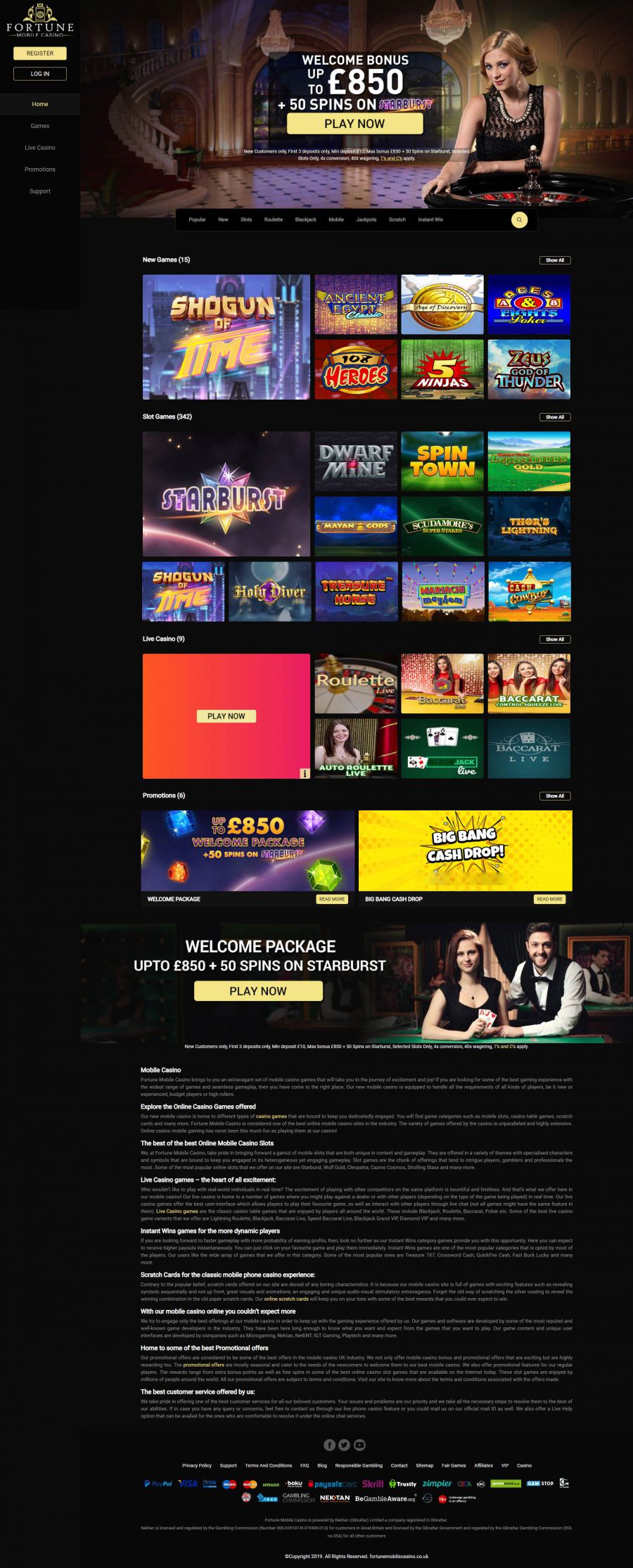 Fortune Mobile Casino  screenshot