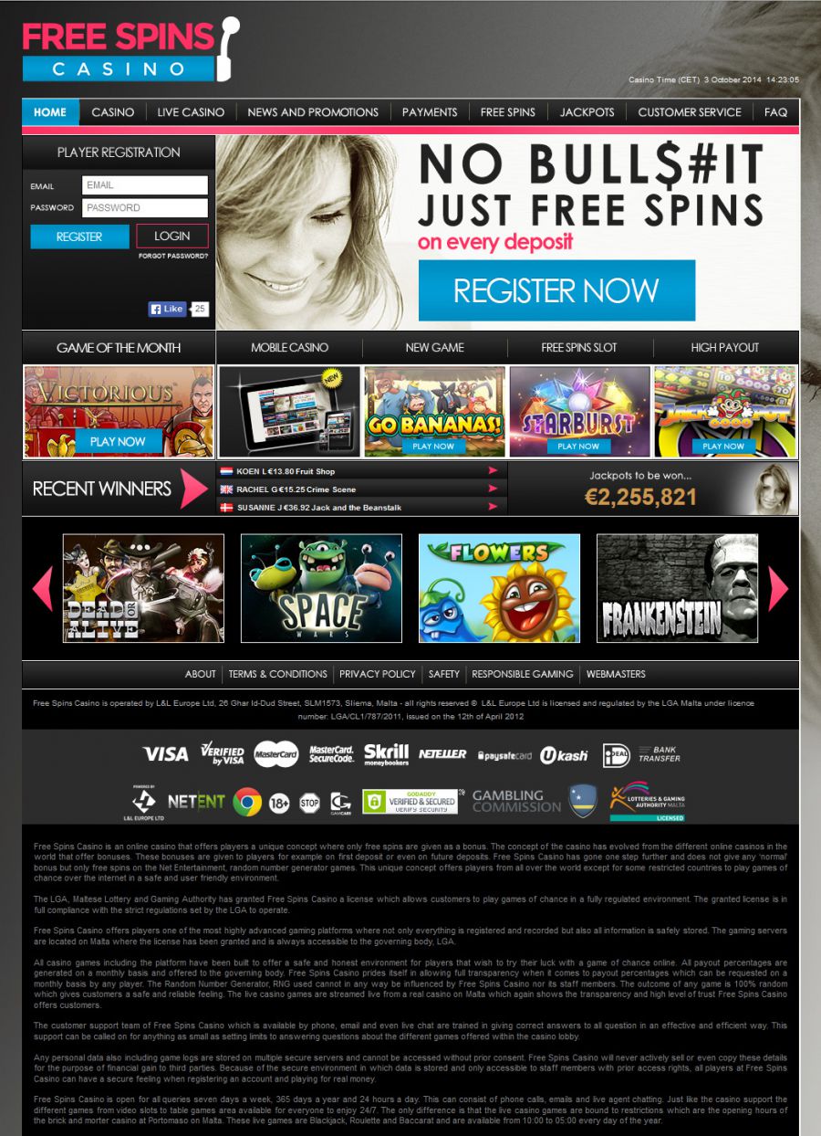 Free Spins Casino  screenshot