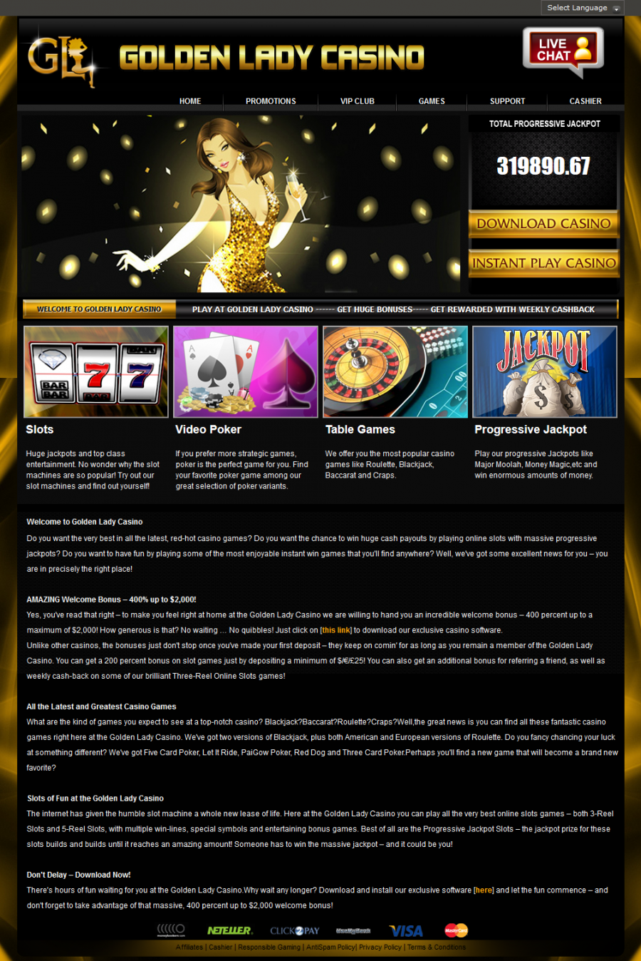 Golden Lady Casino  screenshot