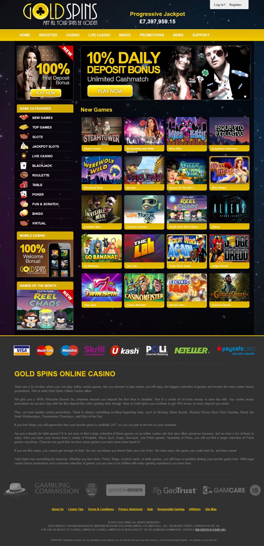 Goldspins Casino  screenshot