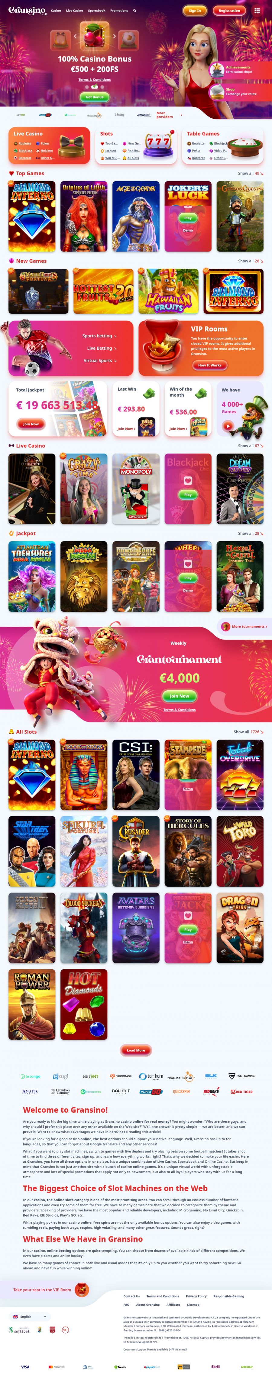 Gransino Casino  screenshot