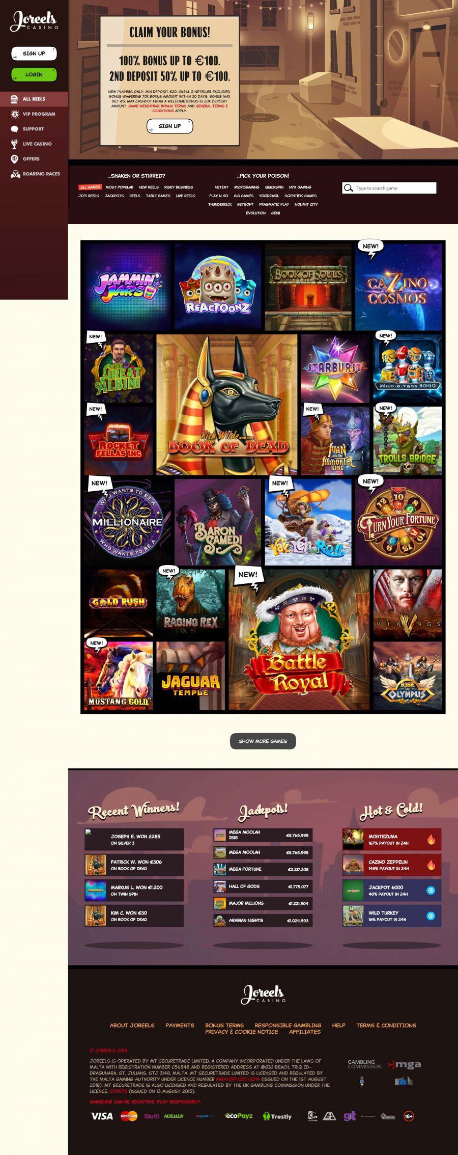 Joreels Casino  screenshot