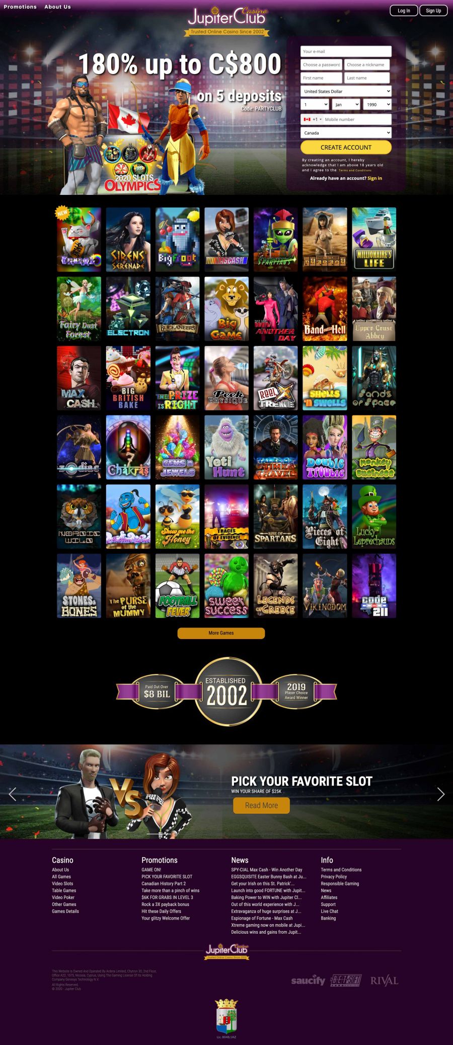 Jupiter Club Casino  screenshot