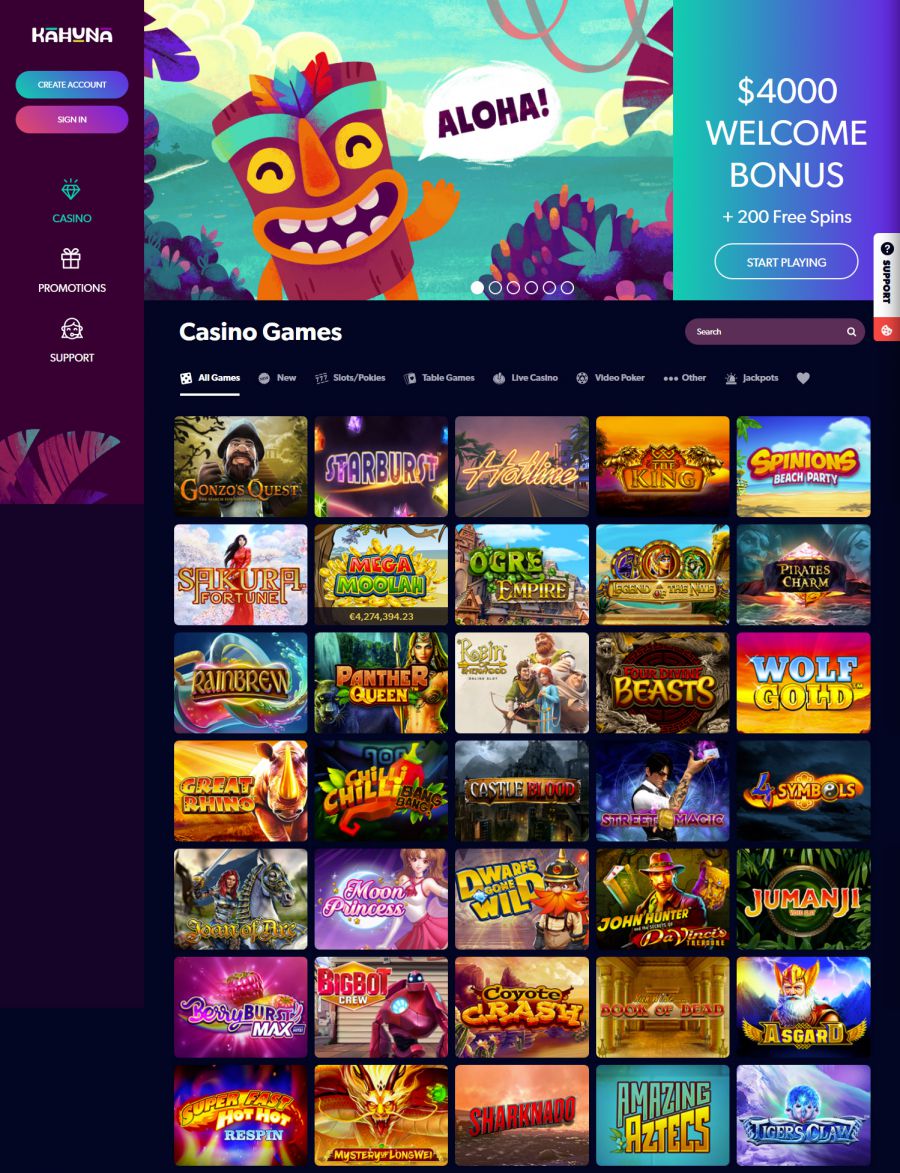 Kahuna Casino  screenshot