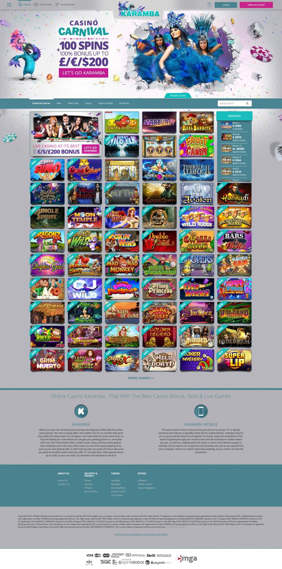 Karamba Casino  screenshot