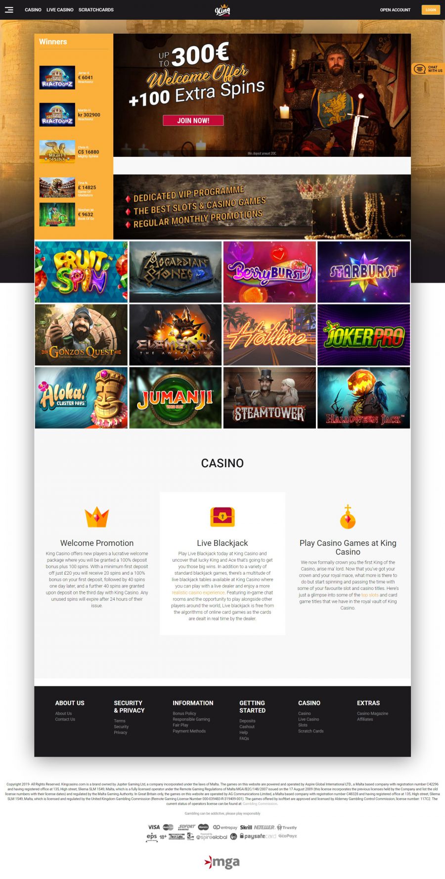 King Casino  screenshot