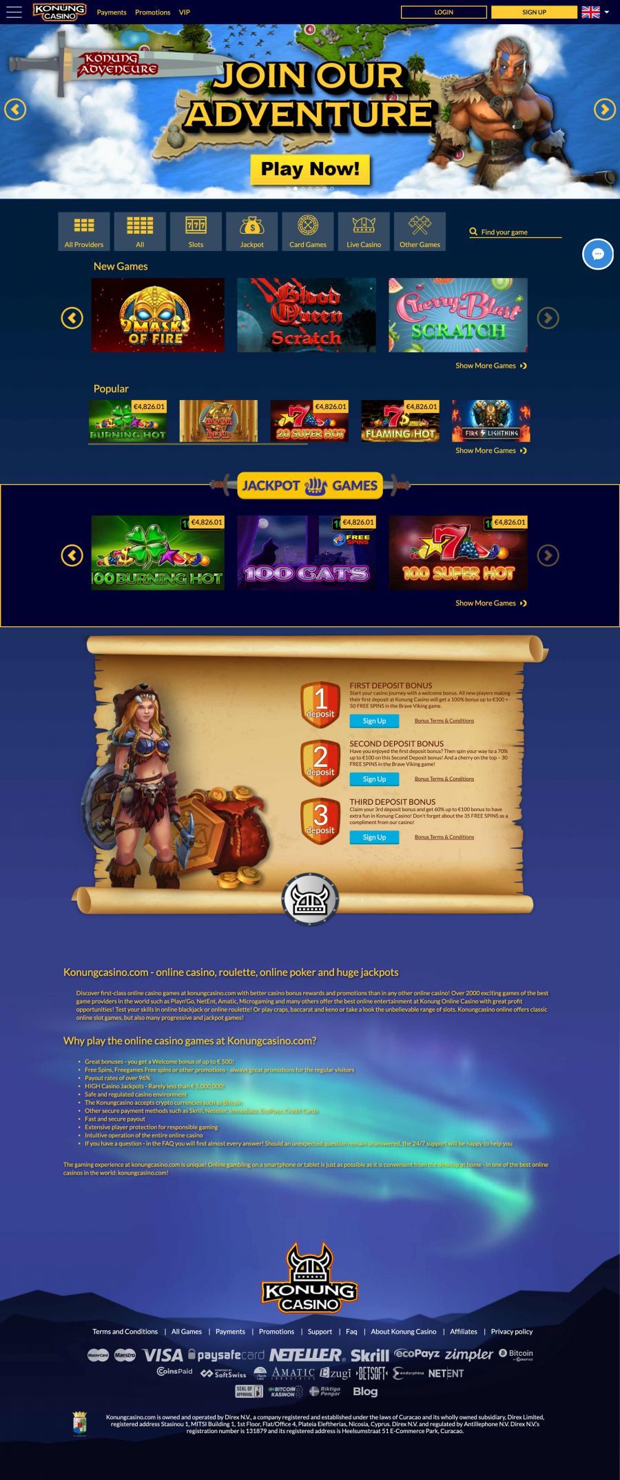 Konung Casino  screenshot