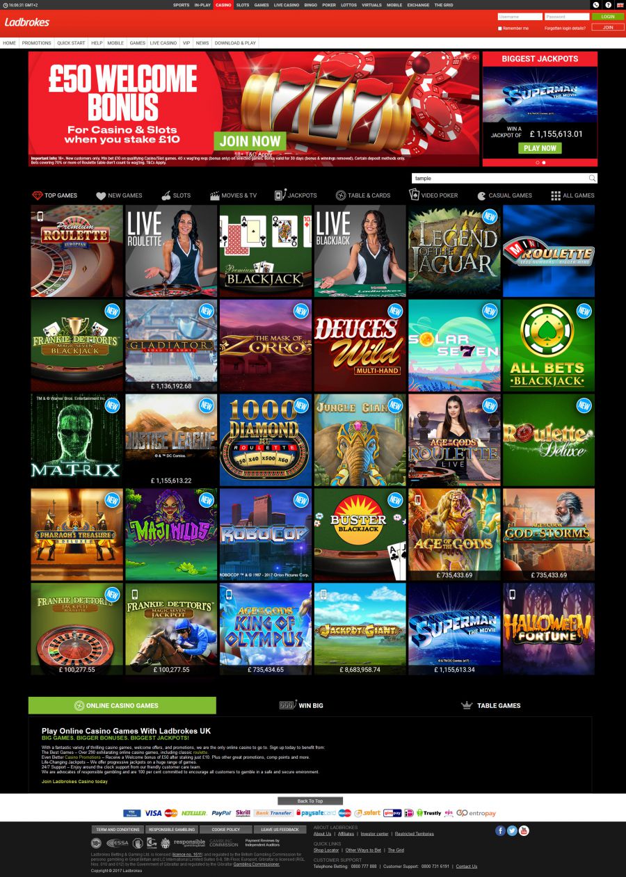 Ladbrokes Casino  screenshot