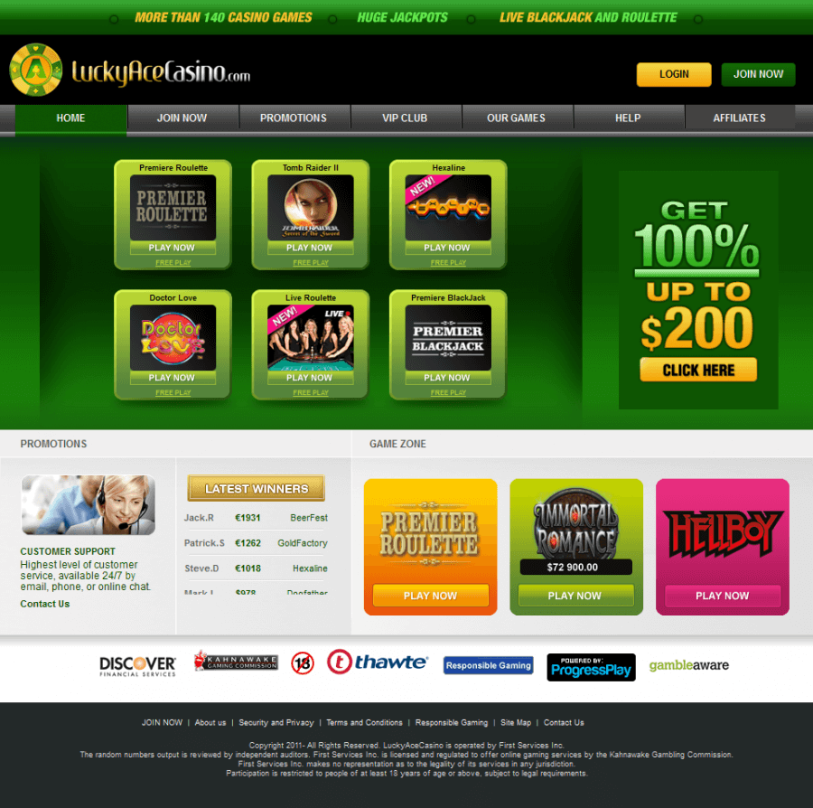LuckyAce Casino  screenshot