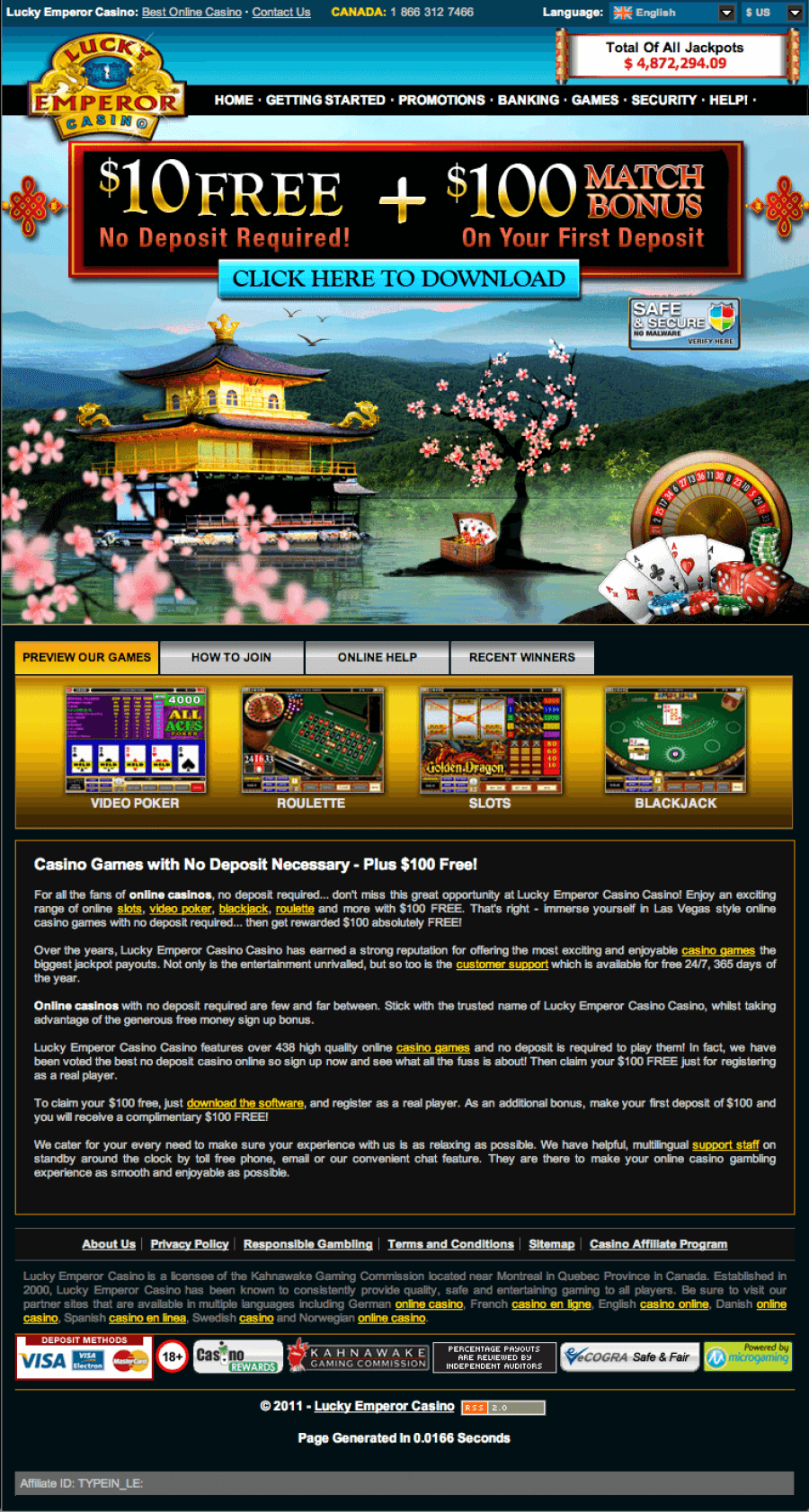 Lucky Emperor Casino  screenshot
