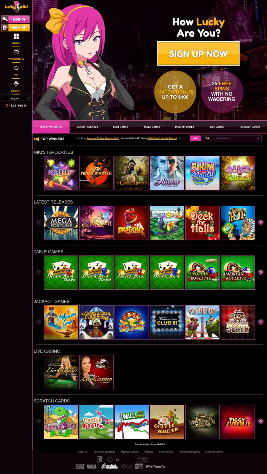 LuckyNiki Casino  screenshot