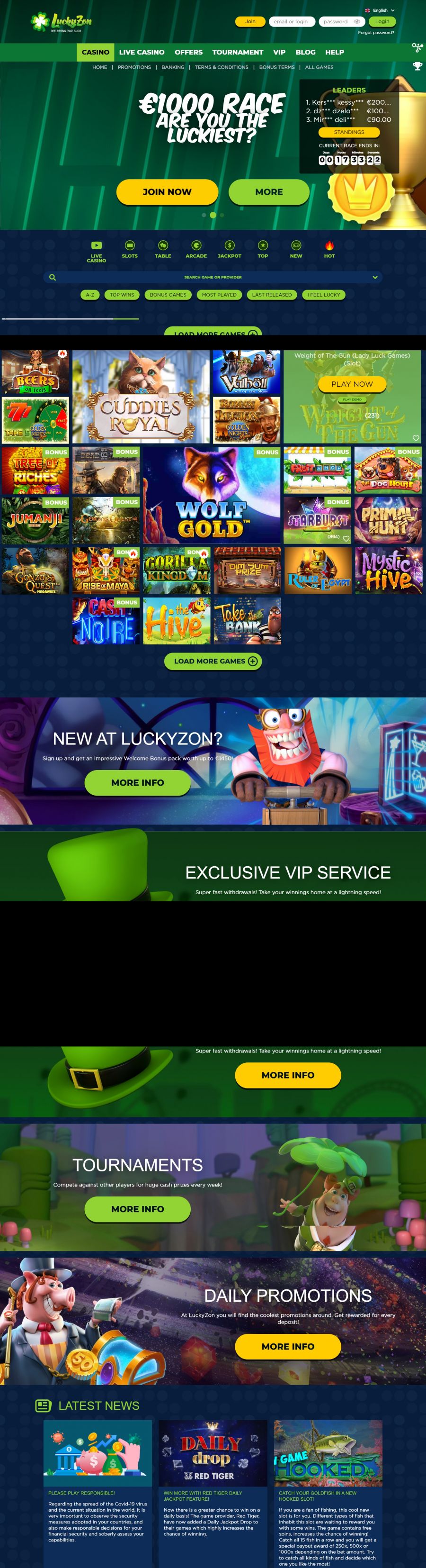 LuckyZon Casino  screenshot