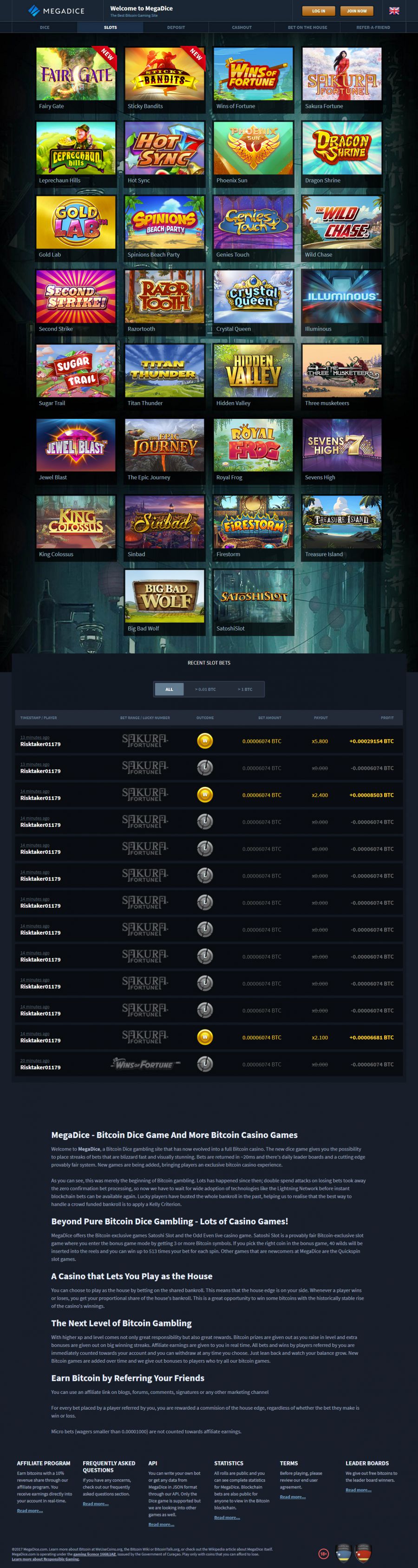 MegaDice Casino  screenshot