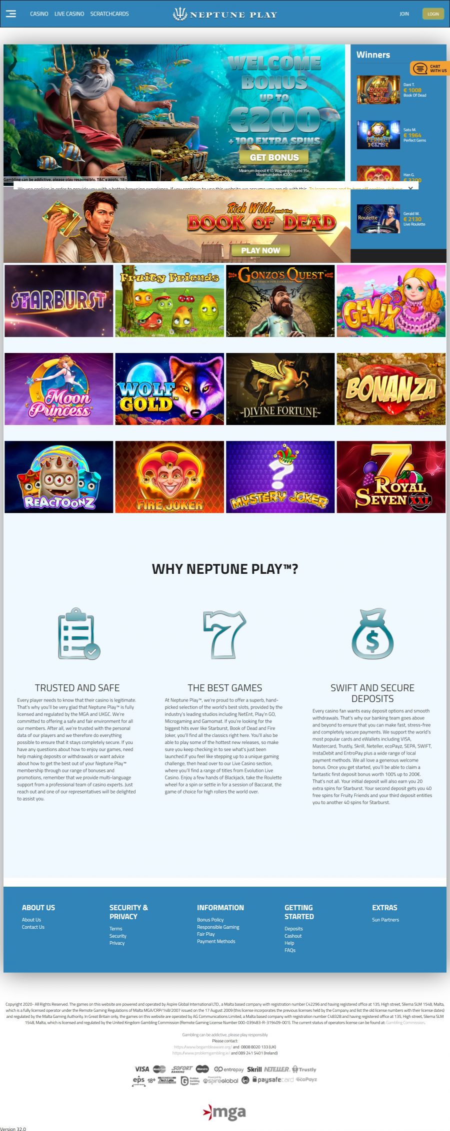 Neptune Play Casino  screenshot