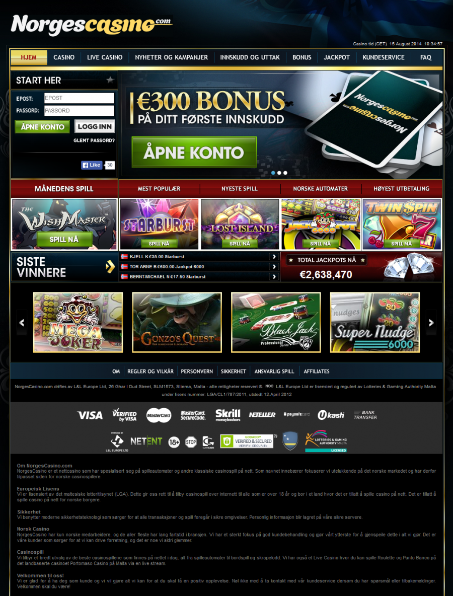 Norges Casino  screenshot
