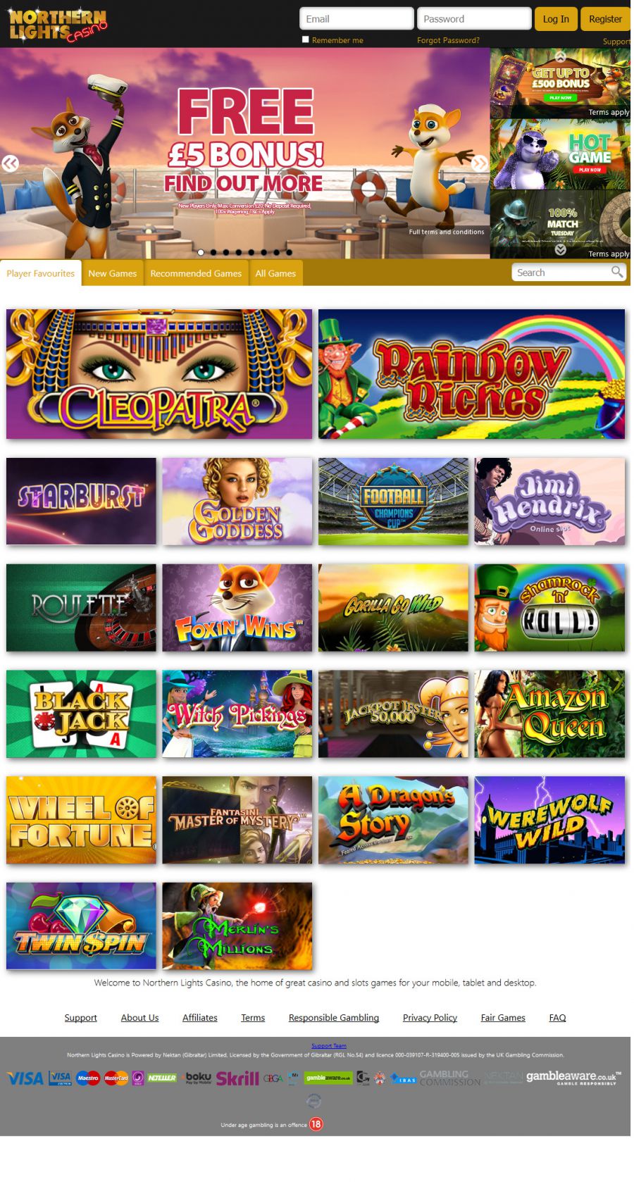Northern Lights Casino  screenshot
