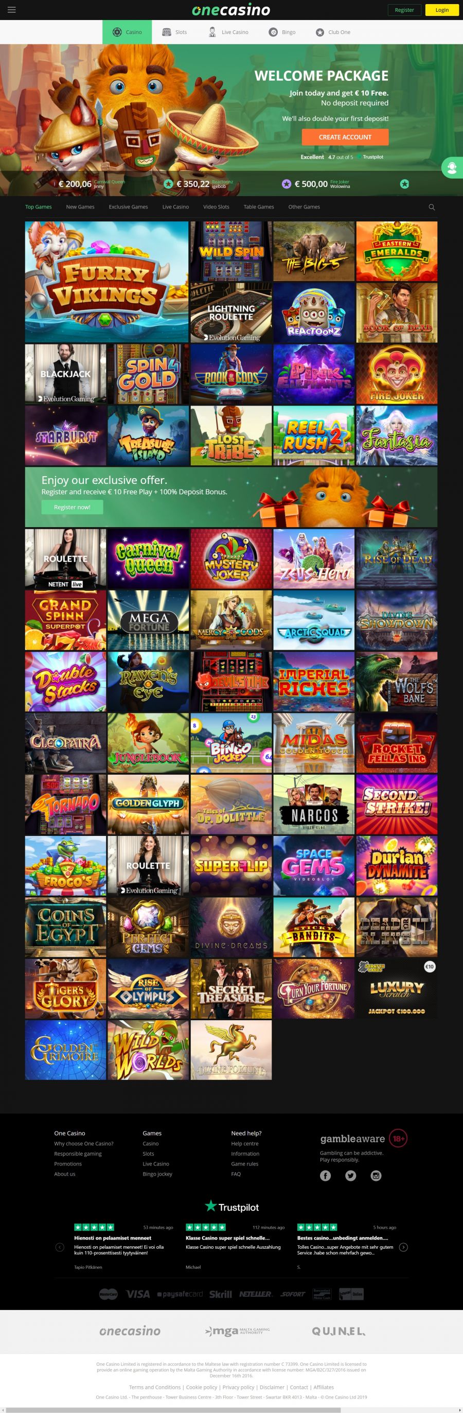 One Casino  screenshot